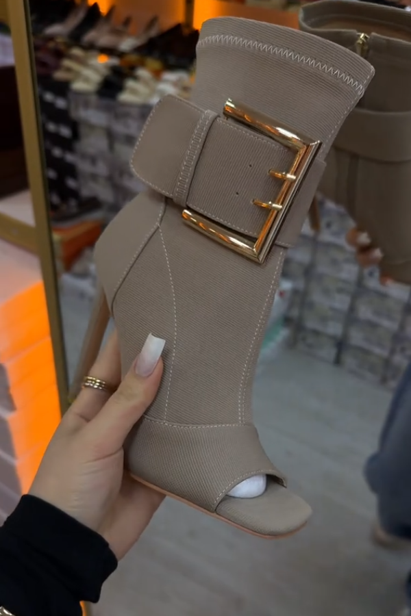 Elegant Buckle High Heel Sandals