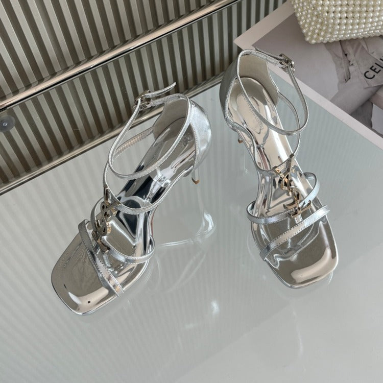 Versatile Metal Buckle Heels