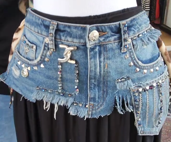 Punk Rock Studded Denim Belt