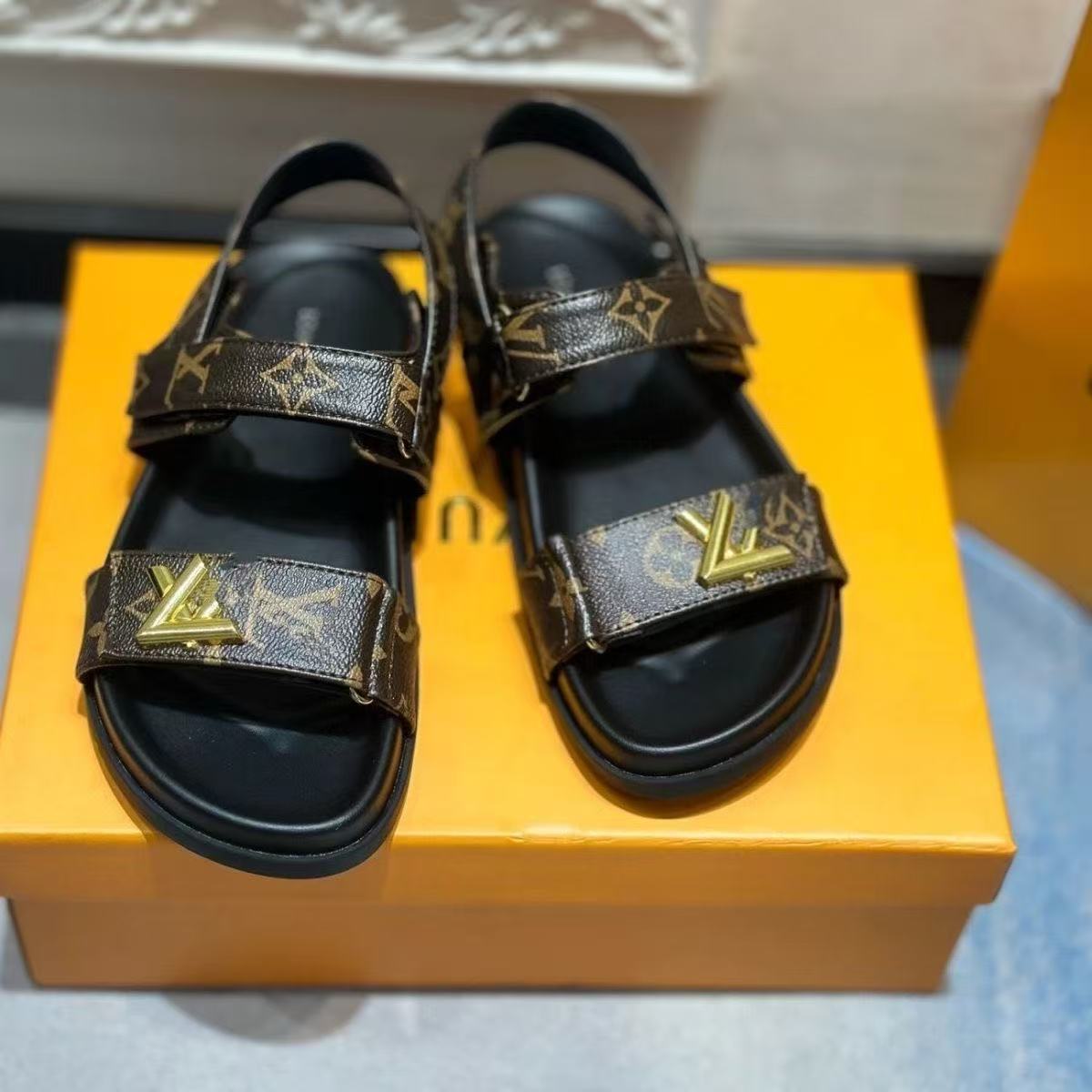 Comfortable Velcro Leather Casual Sandals