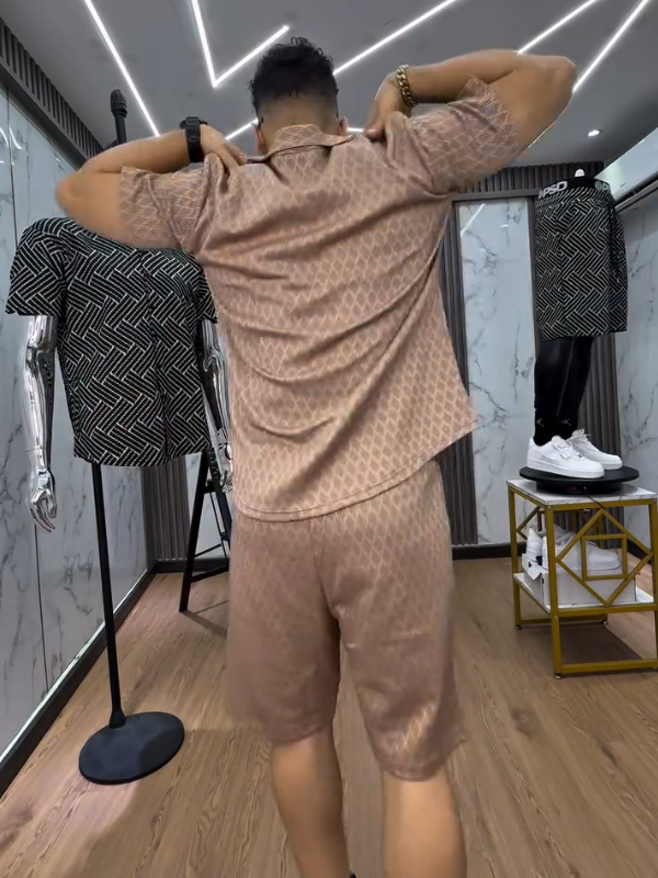 Men's Silk Versatile Shirt & Shorts Suit