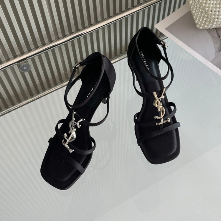 Versatile Metal Buckle Heels