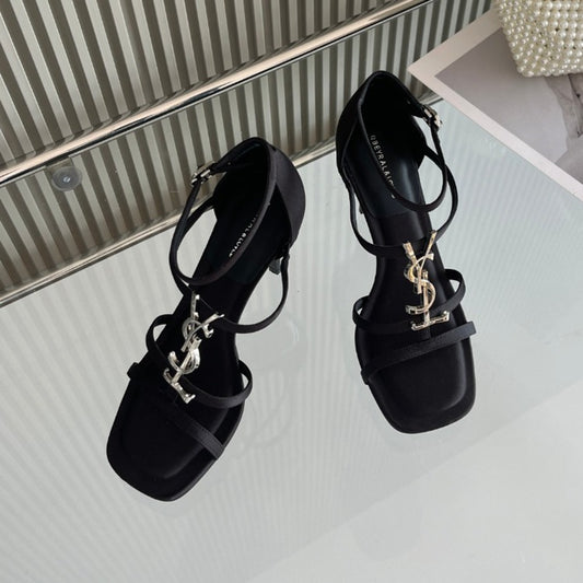 Versatile Metal Buckle Heels