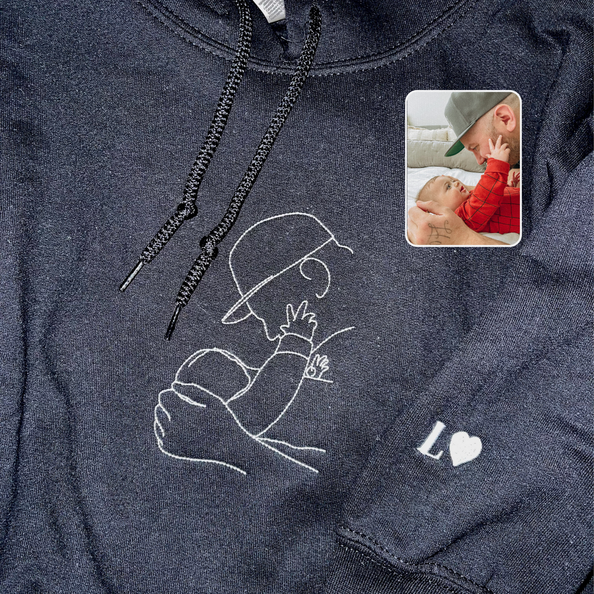 Custom Photo Outline Hoodie