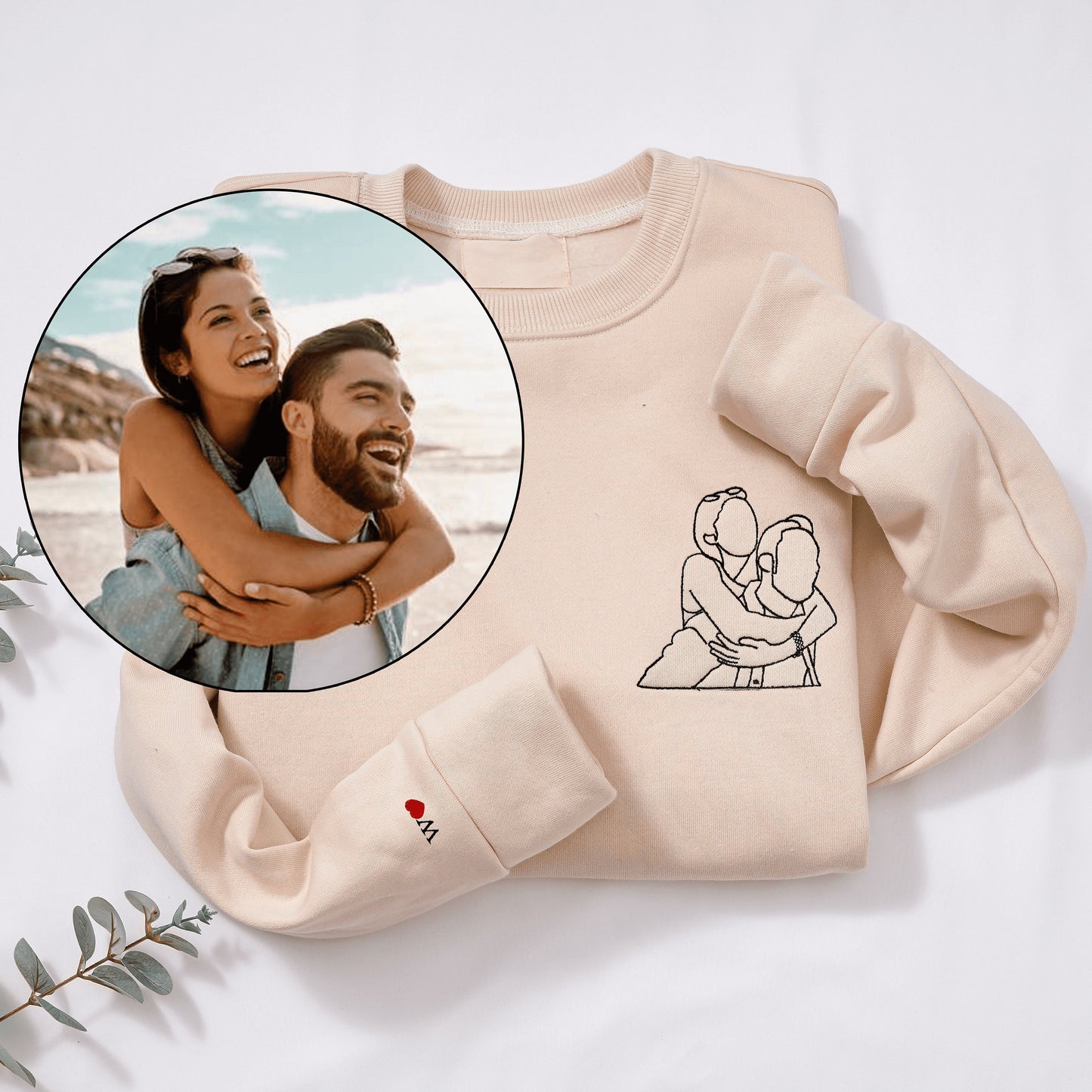 Custom Photo Outline Hoodie