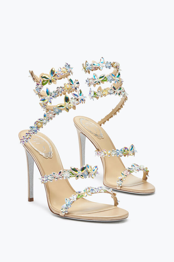 Fantasy Rhinestone Flower & Butterfly Heels