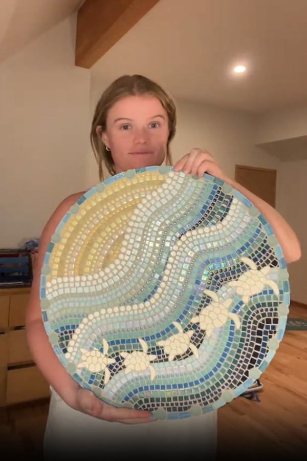 Mosaic Ocean Sea Turtle Wall Art