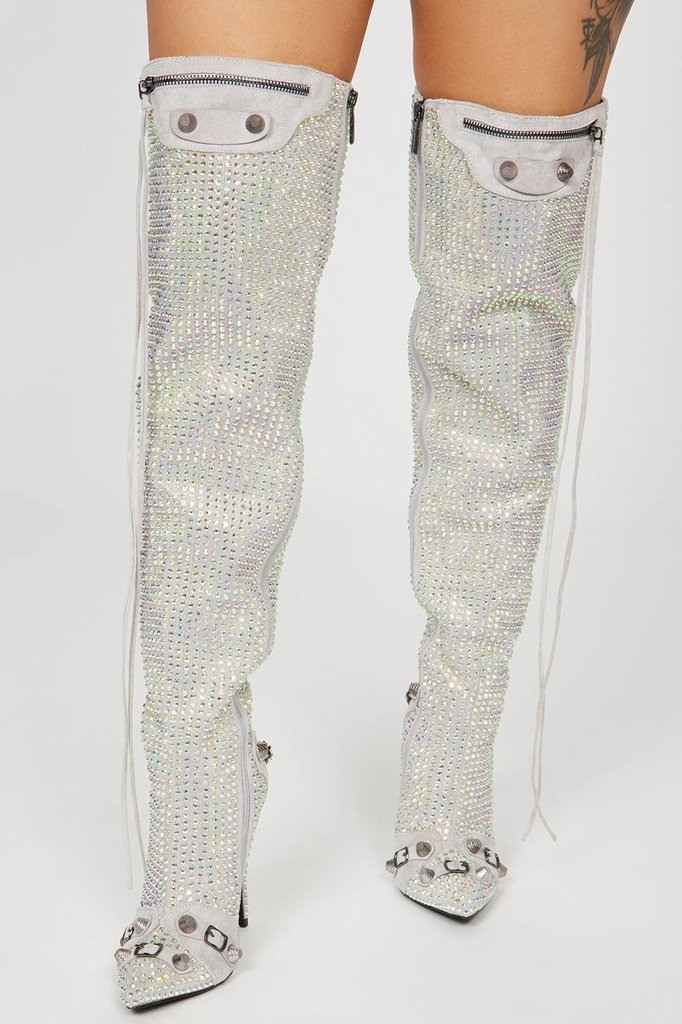 Starry Nights Knee High Heeled Boots
