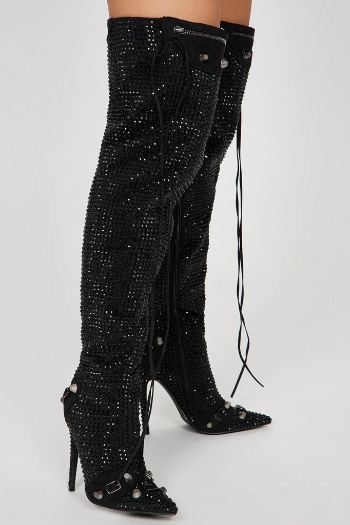 Starry Nights Knee High Heeled Boots