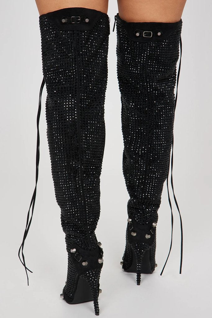Starry Nights Knee High Heeled Boots