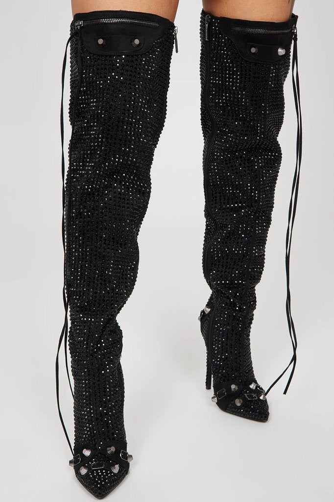 Starry Nights Knee High Heeled Boots