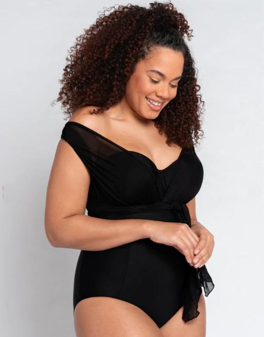 Wrapsody Bandeau Swimsuit Black
