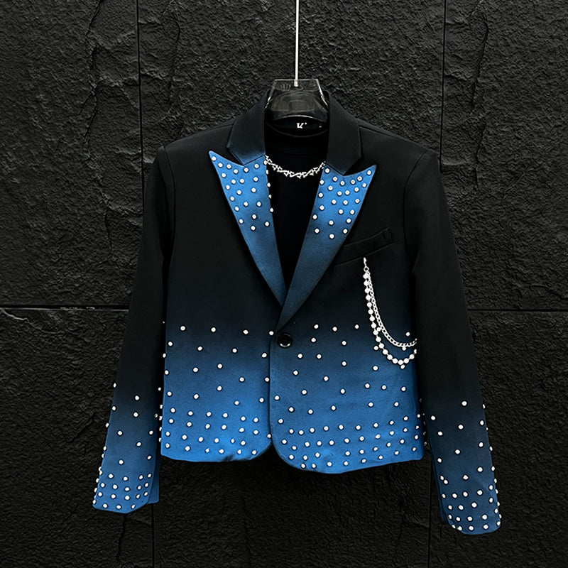 Men's Party Diamond Jacket & Trousers Set