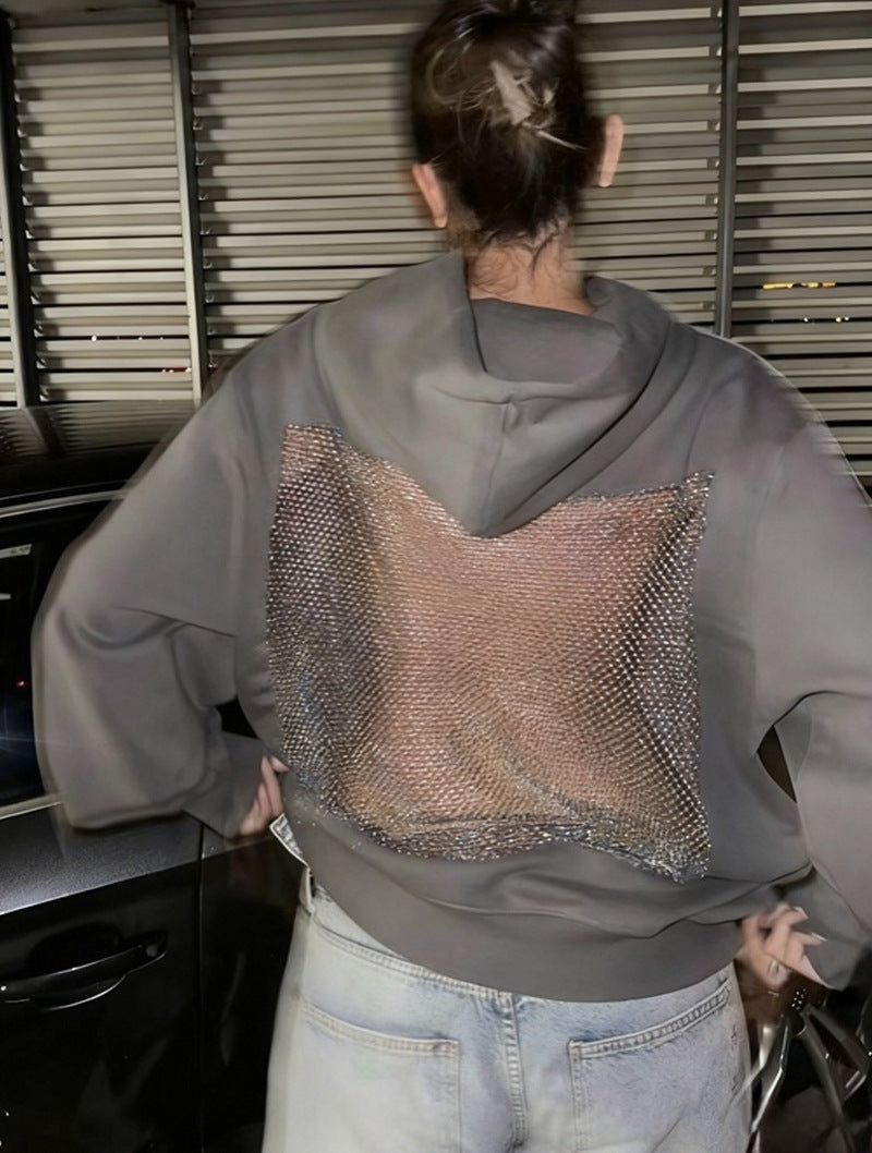 Versatile Backless Mesh Hoodie